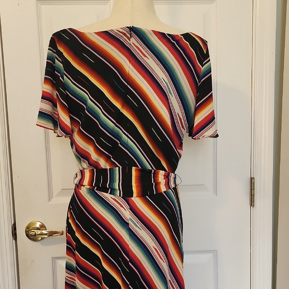 Colorful Striped Midi Dress - Picture 9 of 16